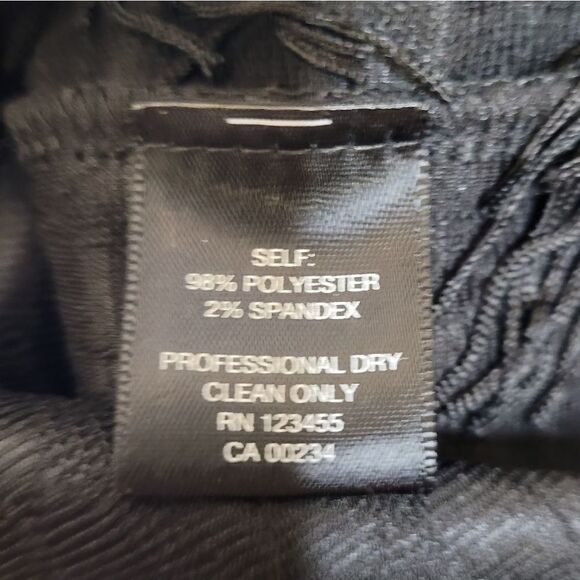 YIGAL x DESIGN LAB black fringe quilted sleeveless goth minimalist tank top XS - Picture 6 of 9